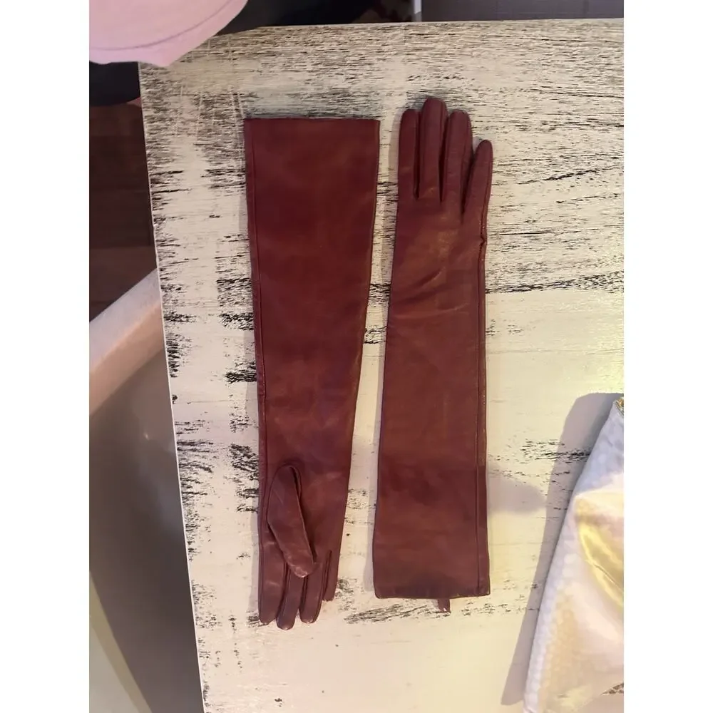 Zara Long Leather Gloves Both Left Hands